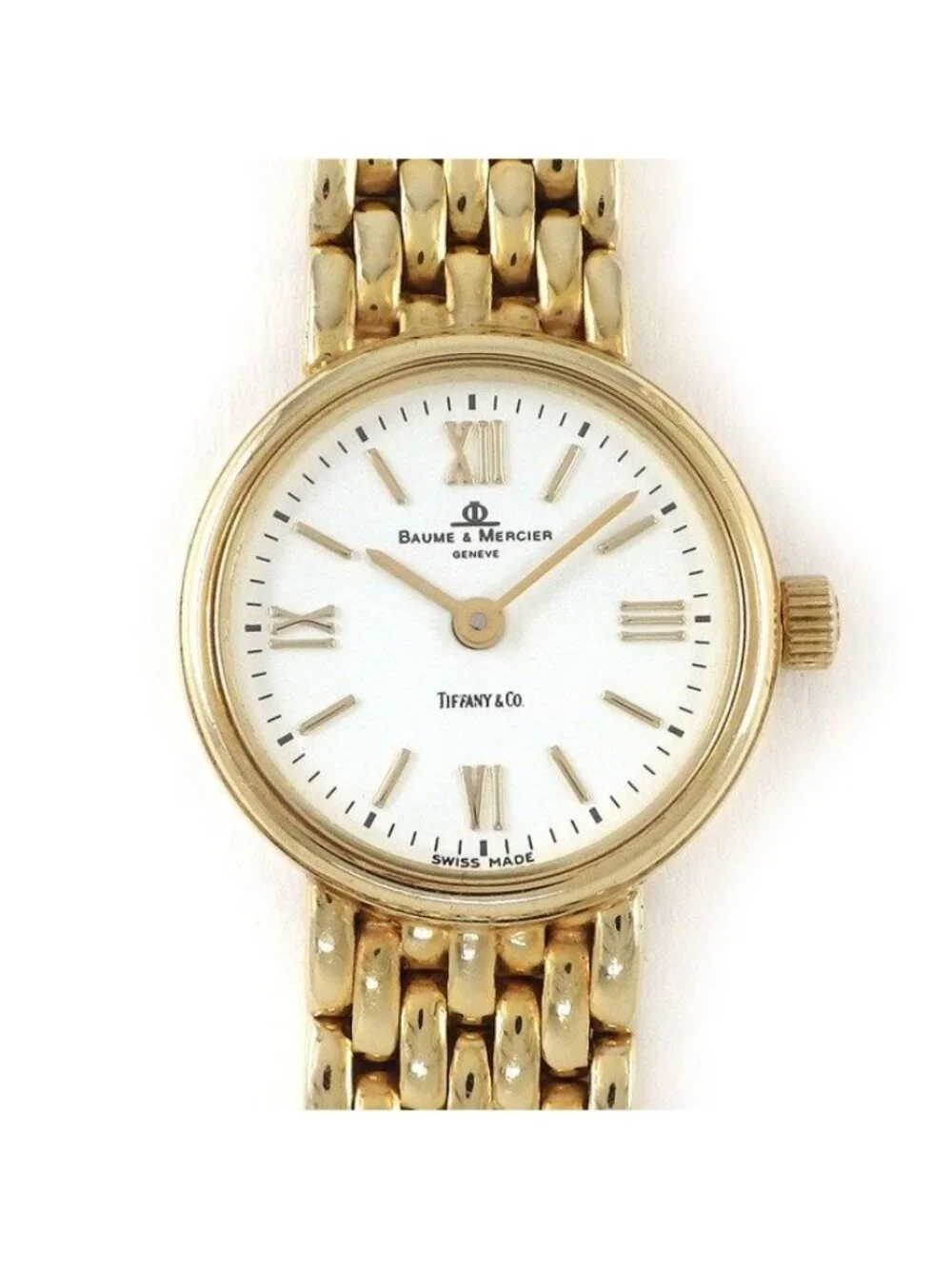Tiffany & Co Baume Mercier Watch Name White Dial Roman Index Quartz Analog
